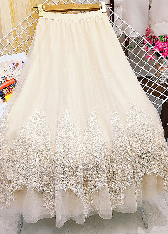 Light Grey Tulle a Line Skirt Elastic Waist Exra Large Hem Summer