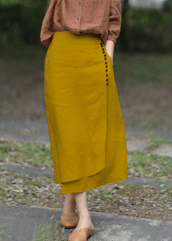 Boutique White Asymmetrical Design Elastic Waist a Line Skirts Spring