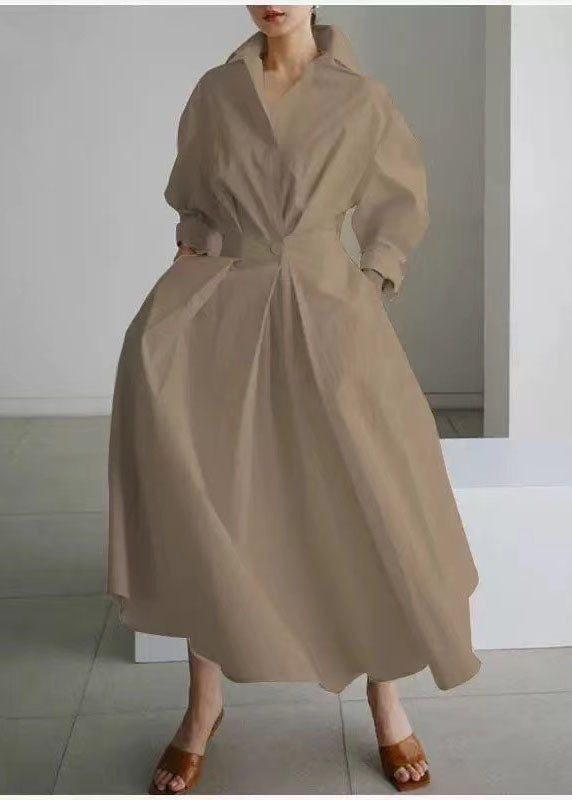 Tea Green Cinched Silm Fit Maxi Dresses Spring
