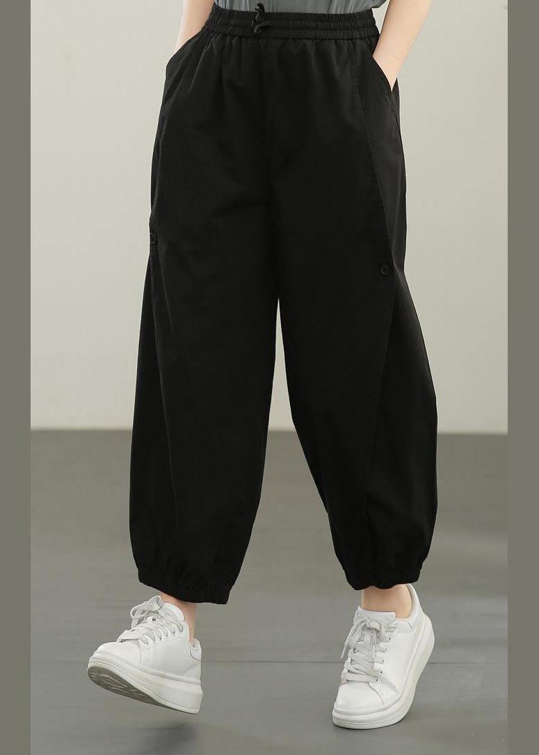 Diy Black ,pockets Cargo Summer Cotton Pants