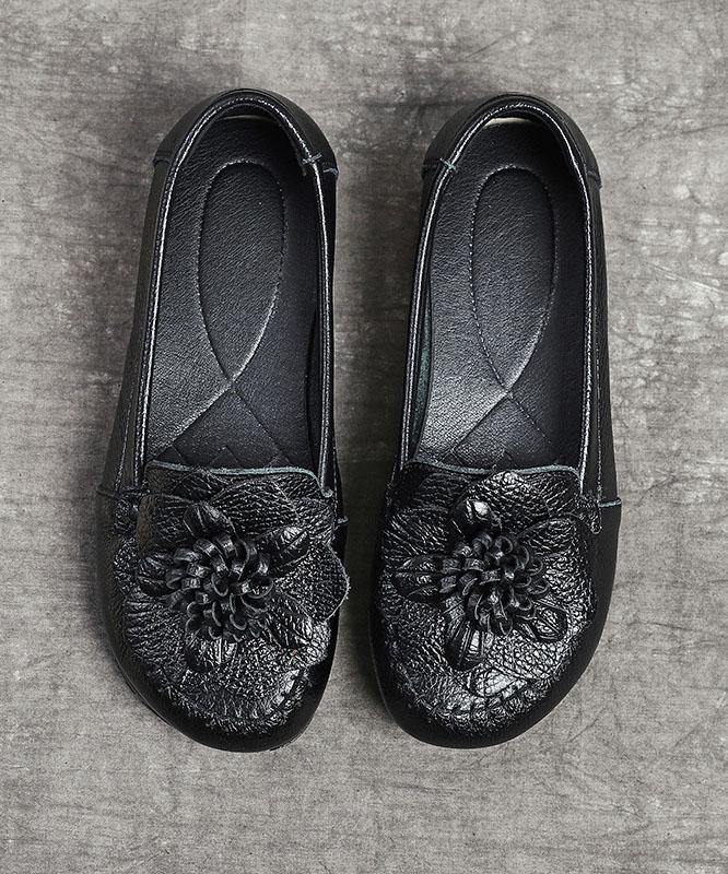 Red Cowhide Leather Flat Shoes for Flat