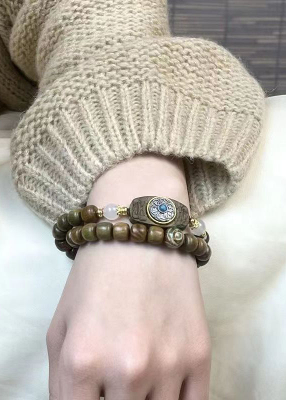 Style Sandalwood Double Loop Bracelet