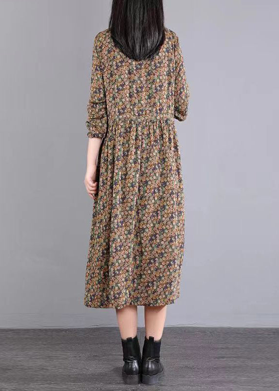 Flower Knitted Lace Drawstring Splice Fake Two Piece Dress Autumn