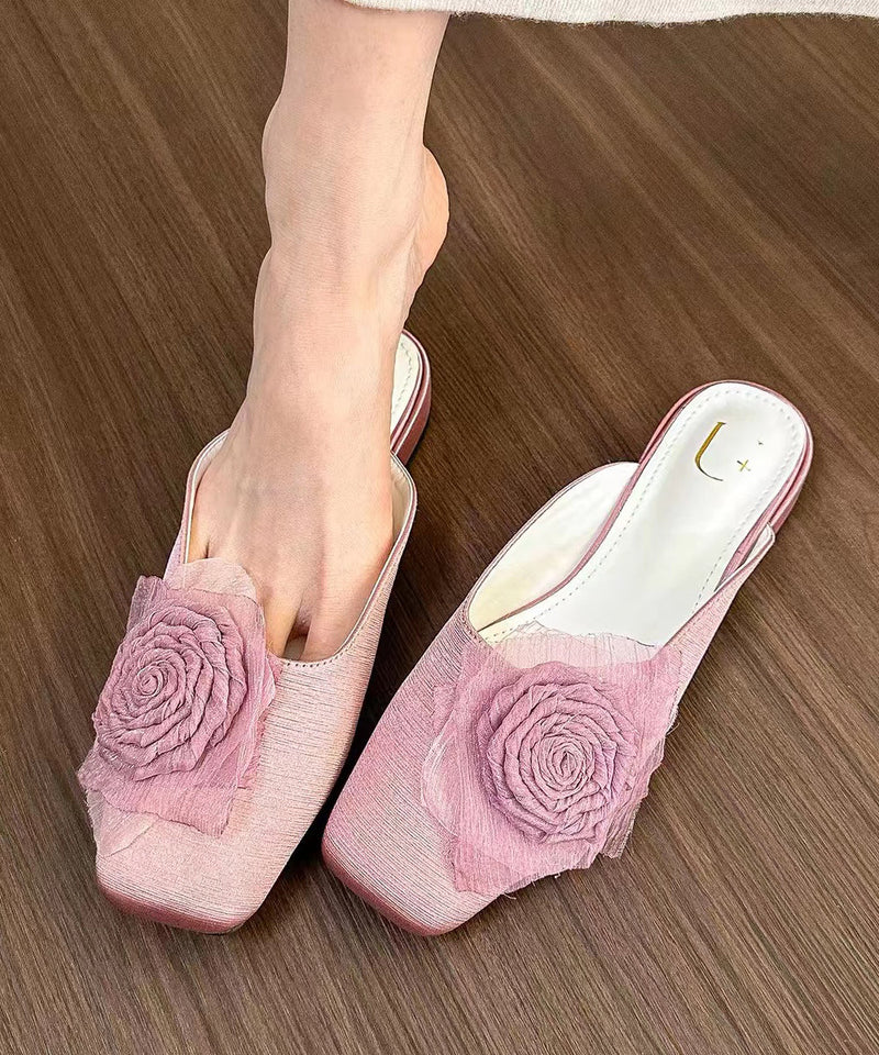 Light Purple Splicing Slide Sandals