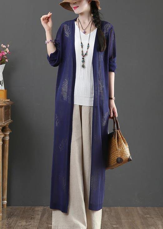 Diy Jacquard Summer Long Loose Coat