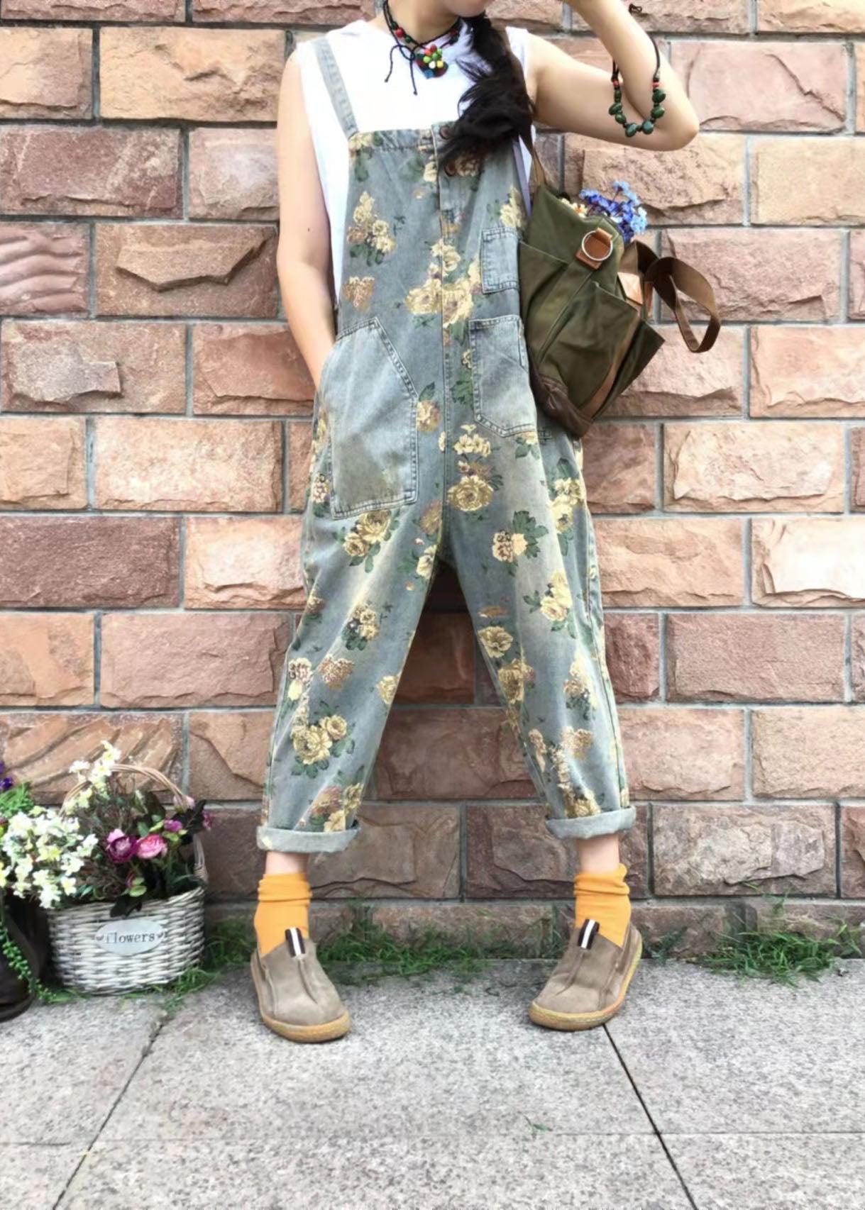 Denim Cotton Jumpsuit Oversized