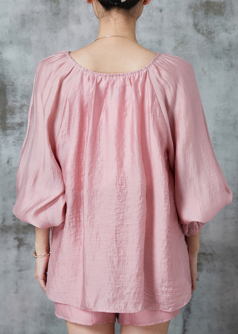 Diy Pink Hollow Out Linen Silk 2 Piece Outfit Summer