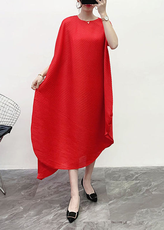 Mulberry O-neck Striped Maxi Dresses Short Sleeve