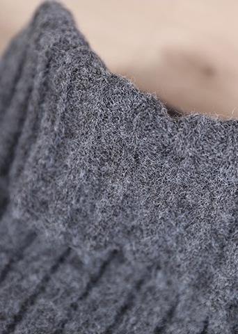 Aesthetic Black Top High Neck Patchwork Clothing Spring Knitted Blouse