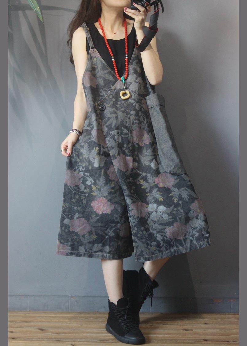 Classy Black Patchwork Print Asymmetrical Design Dresses Summer