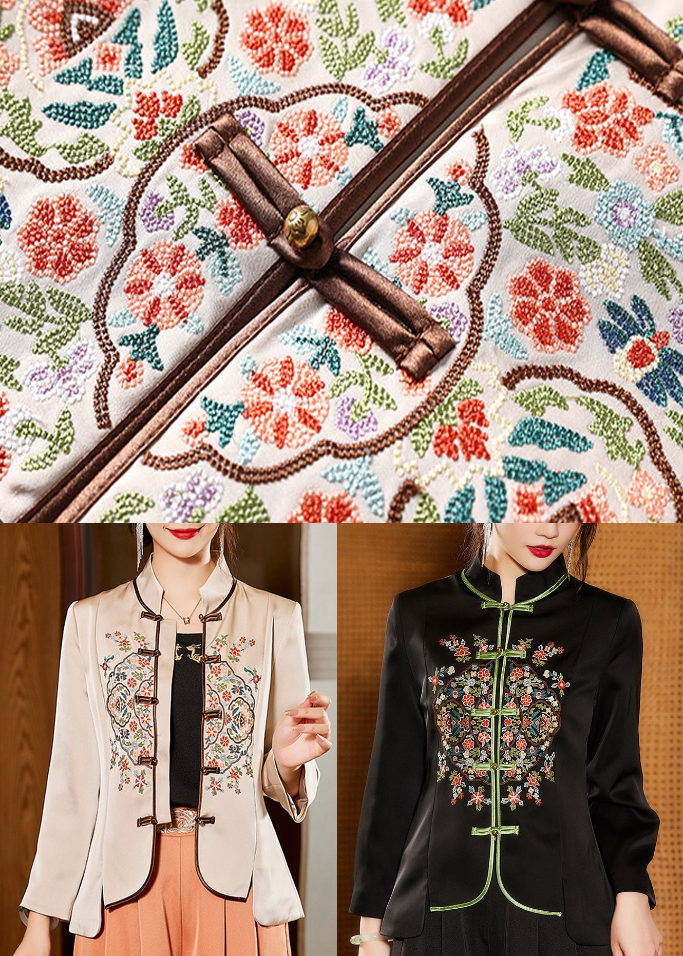 Apricot Stand Collar Printing Shirt Bottoming Shirt