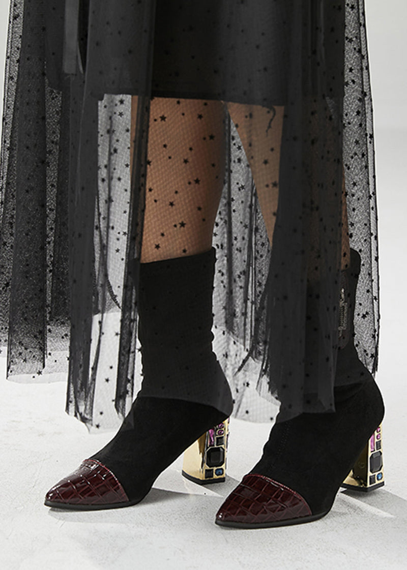 Black High Waist Silm Fit Tulle Skirts Summer