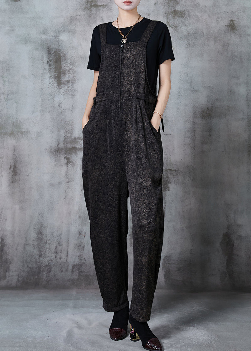 Black Oversized Print Cotton Two Piece Suit Set Summer