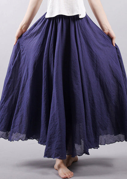 New Beige High Waist Cotton Skirt Summer