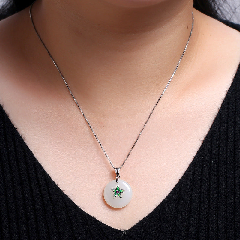 Zarte handwerkliche Silber Halskette