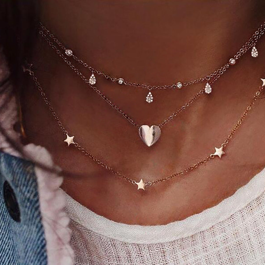 Zarte handwerkliche Gold Halskette