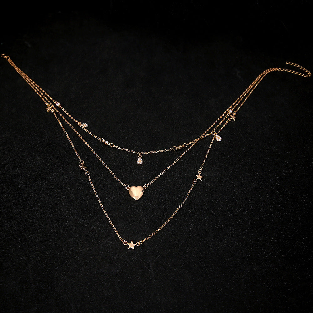 Zarte handwerkliche Gold Halskette