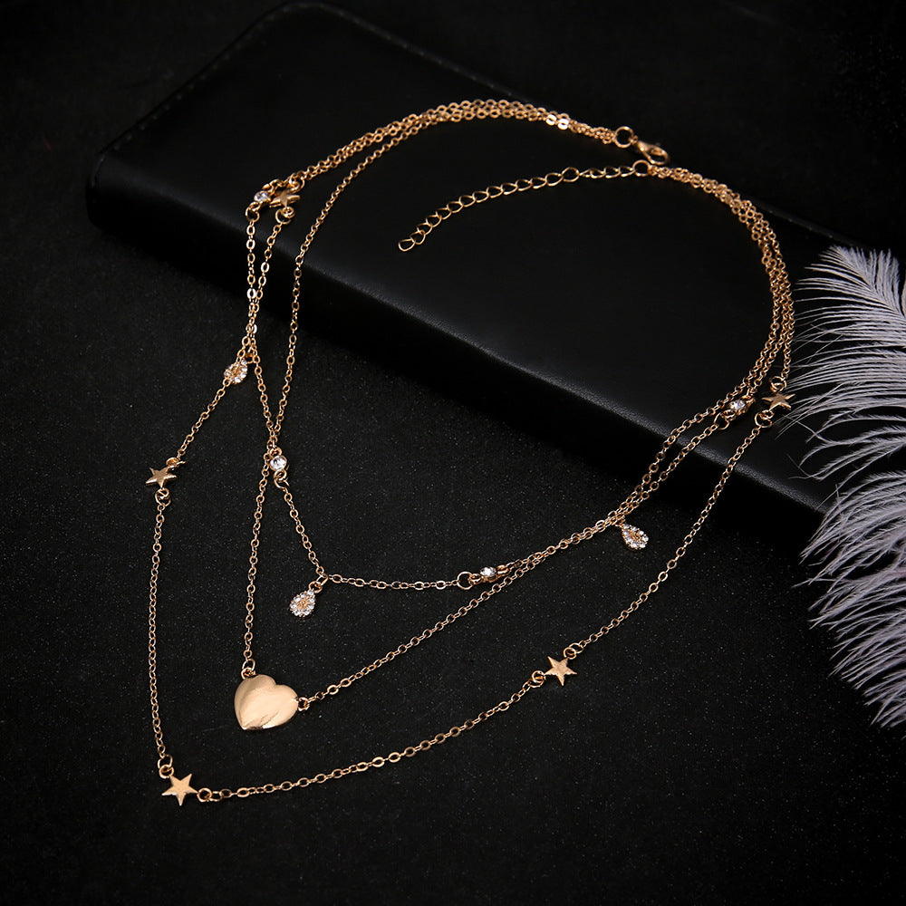 Zarte handwerkliche Gold Halskette