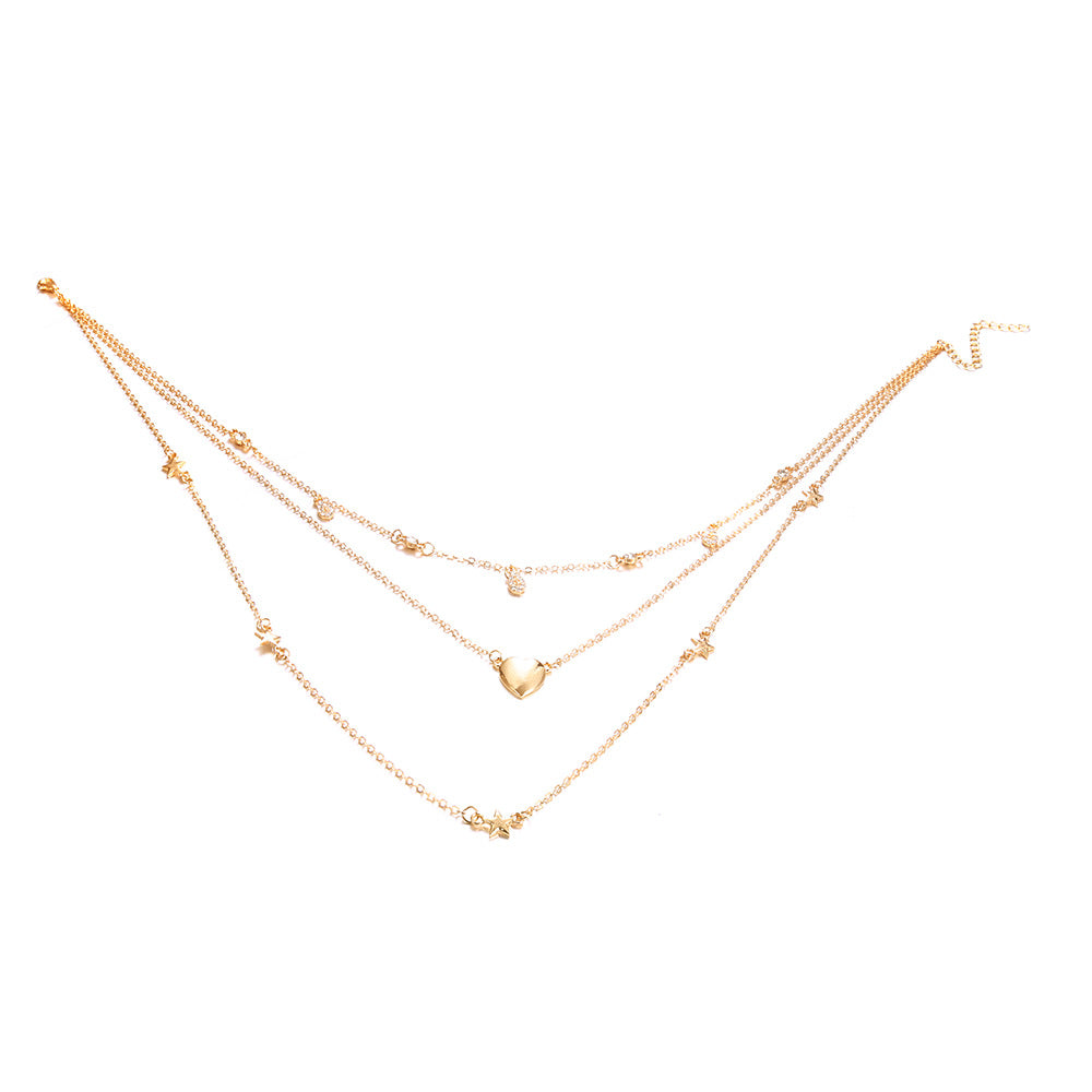 Zarte handwerkliche Gold Halskette