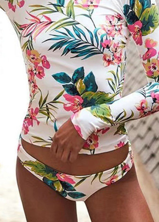 New Printed Long Sleeved Swimwear Sets for