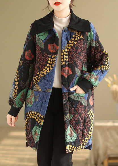 Pockets Thick Warm Fine Cotton Filled Coat Winter
