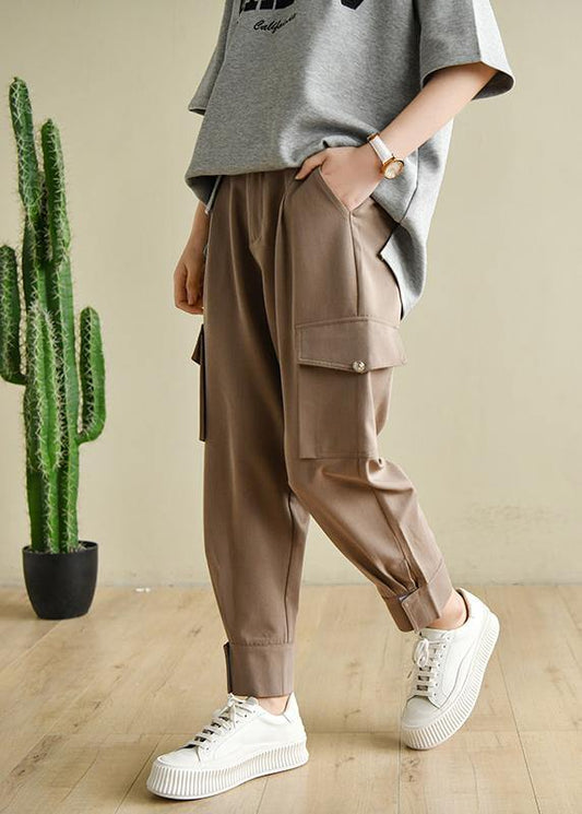 Chocolate Pockets Patchwork Cotton Pants