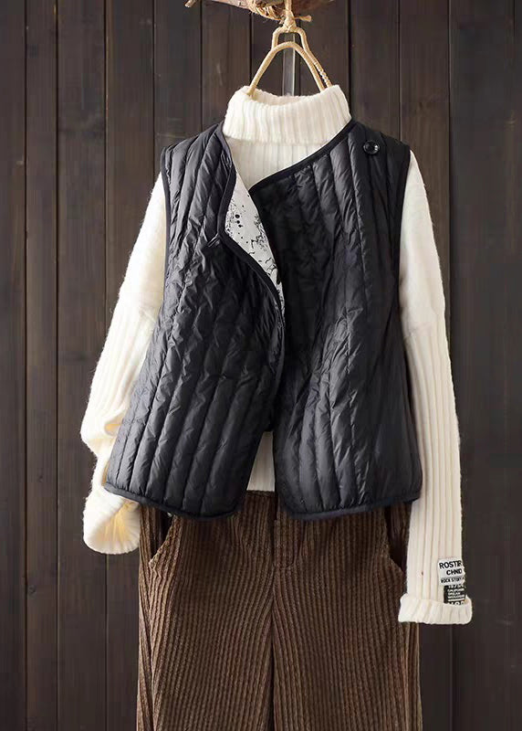 Retro Double-sided Lace Up Ink Painting Vest Spring