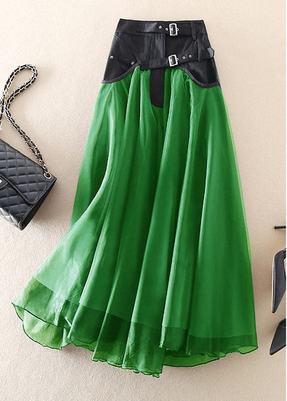 French Grey Patchwork Tulle Skirts Spring