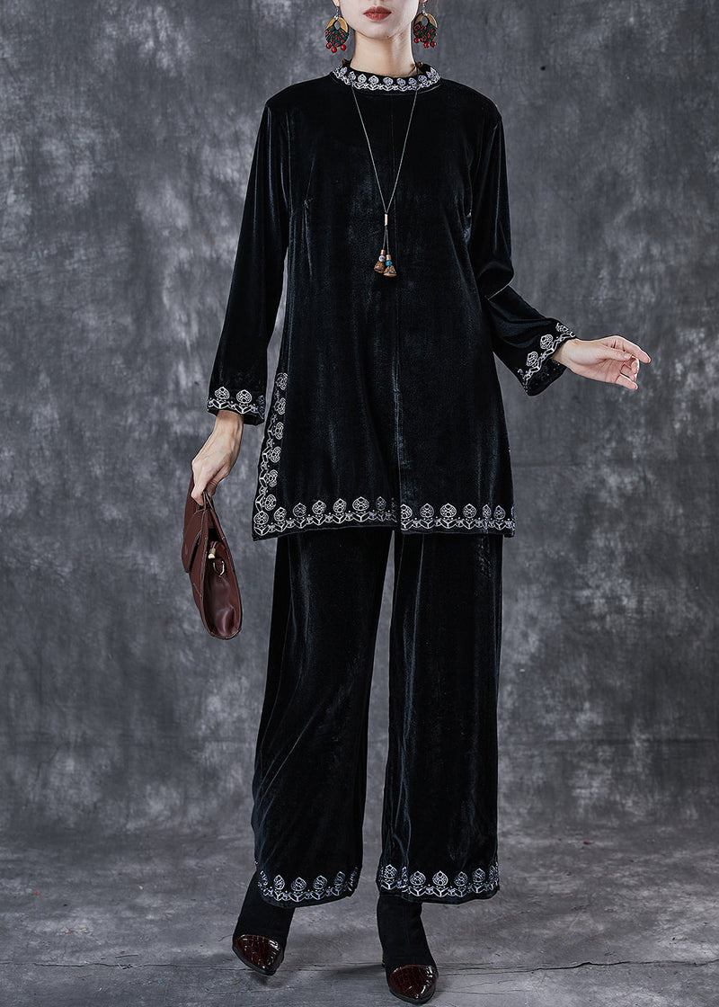 Organic Black Side Open Silm Fit Corduroy Sets 2 Pieces Spring