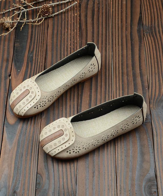 Beige for Hollow Out Flat Feet Shoes