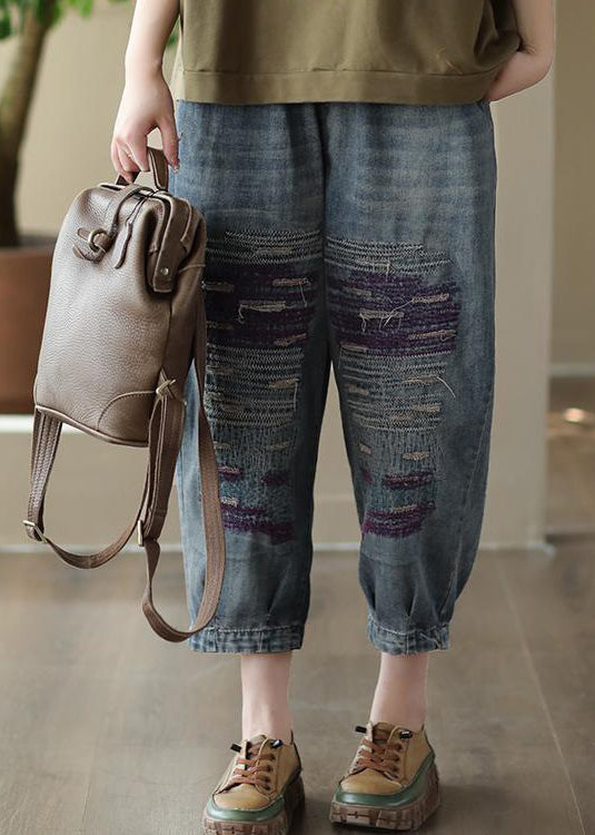 Blue Pockets High Waist Jeans Summer