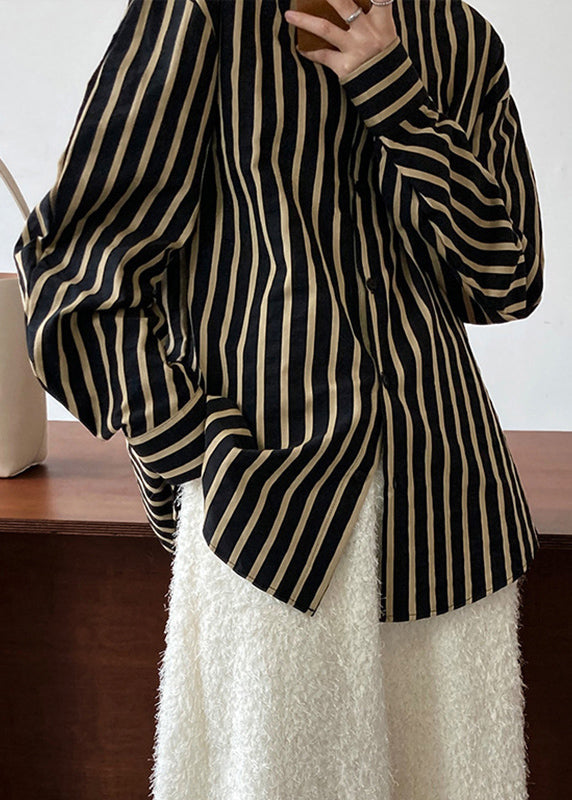 Black O-neck Patchwork Cozy Top Fall