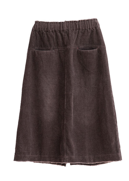 Purple Pockets Corduroy Skirt Spring
