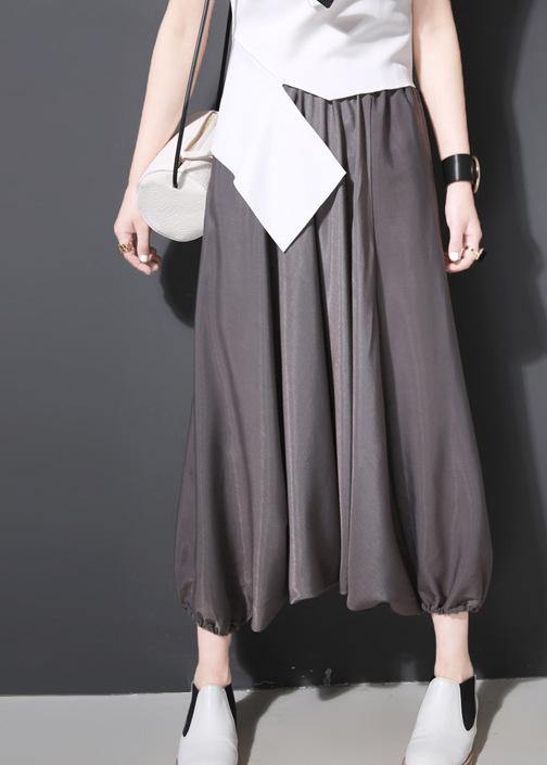 Grey Chiffon Lantern Pants Summer