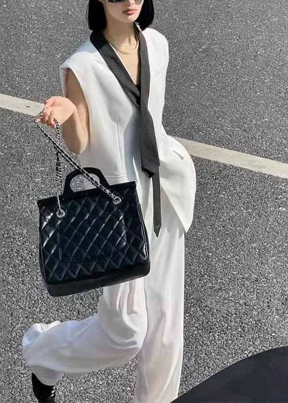 White Tops and Pants Linen Sets 2 Pieces Summer