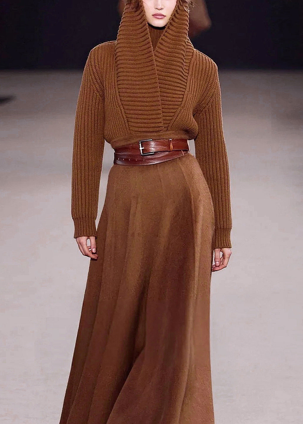 Caramel V Neck Knit Cardigans Fall