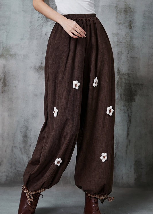 Chocolate Oversized Corduroy Pants Spring