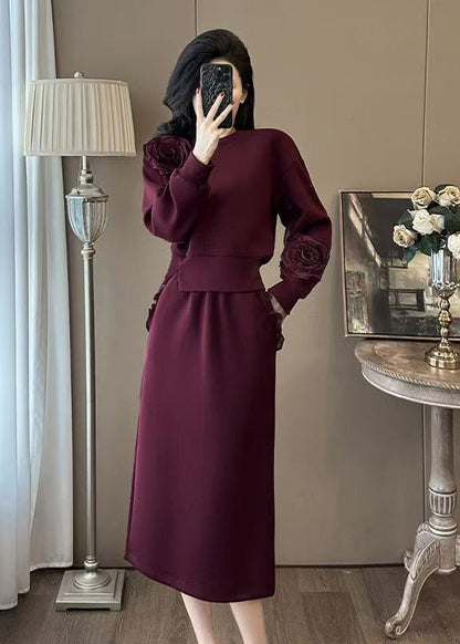 Boutique Mulberry O Neck Cotton Two Piece Set Spring