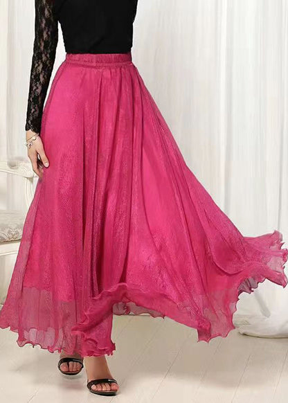 Blue Exra Large Hem Beach Chiffon Skirts Summer
