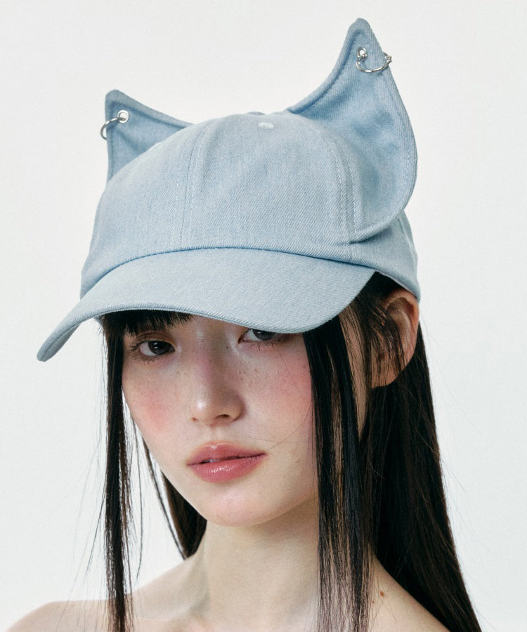 Japanese Style Cat's Ears Denim Baseball Cap Hat