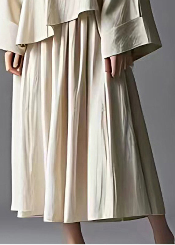 Oversized Asymmetrical Design Linen Two Pieces Set Summer