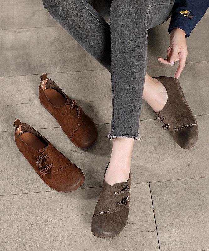 Grey Flat Feet Shoes Splicing Flat Shoes for