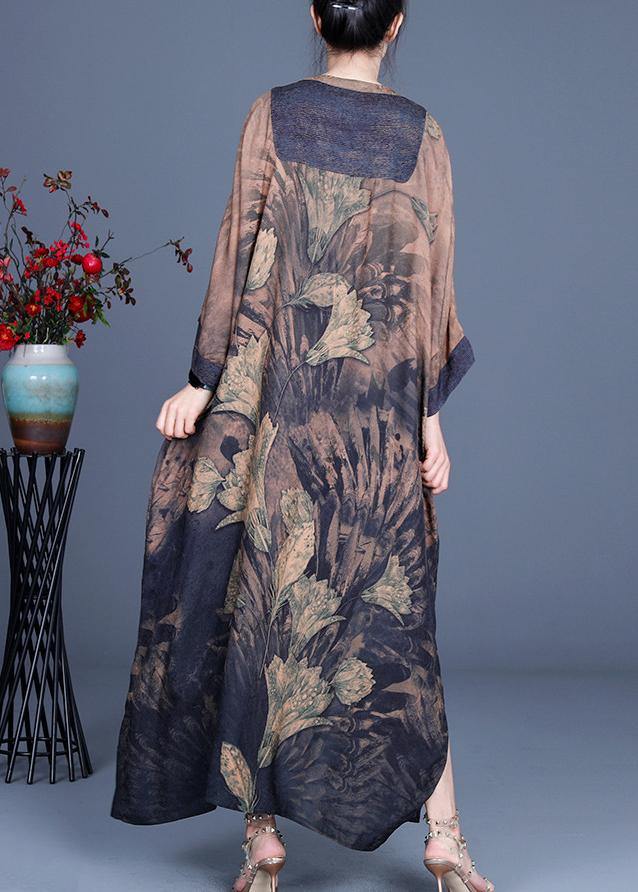 Spring Large Patchwork Print Dress