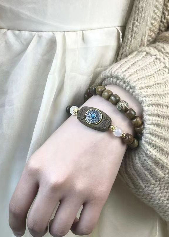 Style Sandalwood Double Loop Bracelet