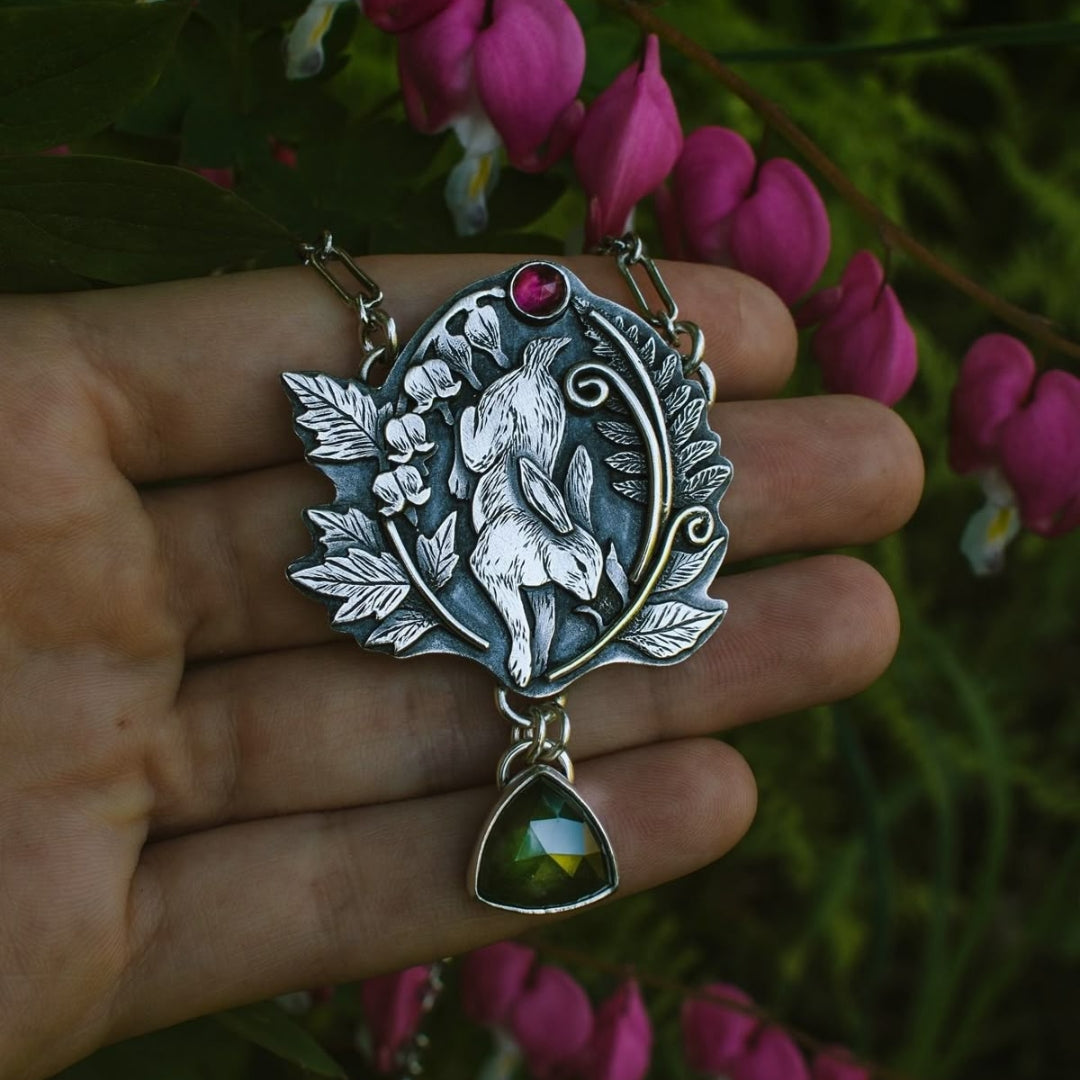 Schöne Silber Halskette mit einzigartigem Stil