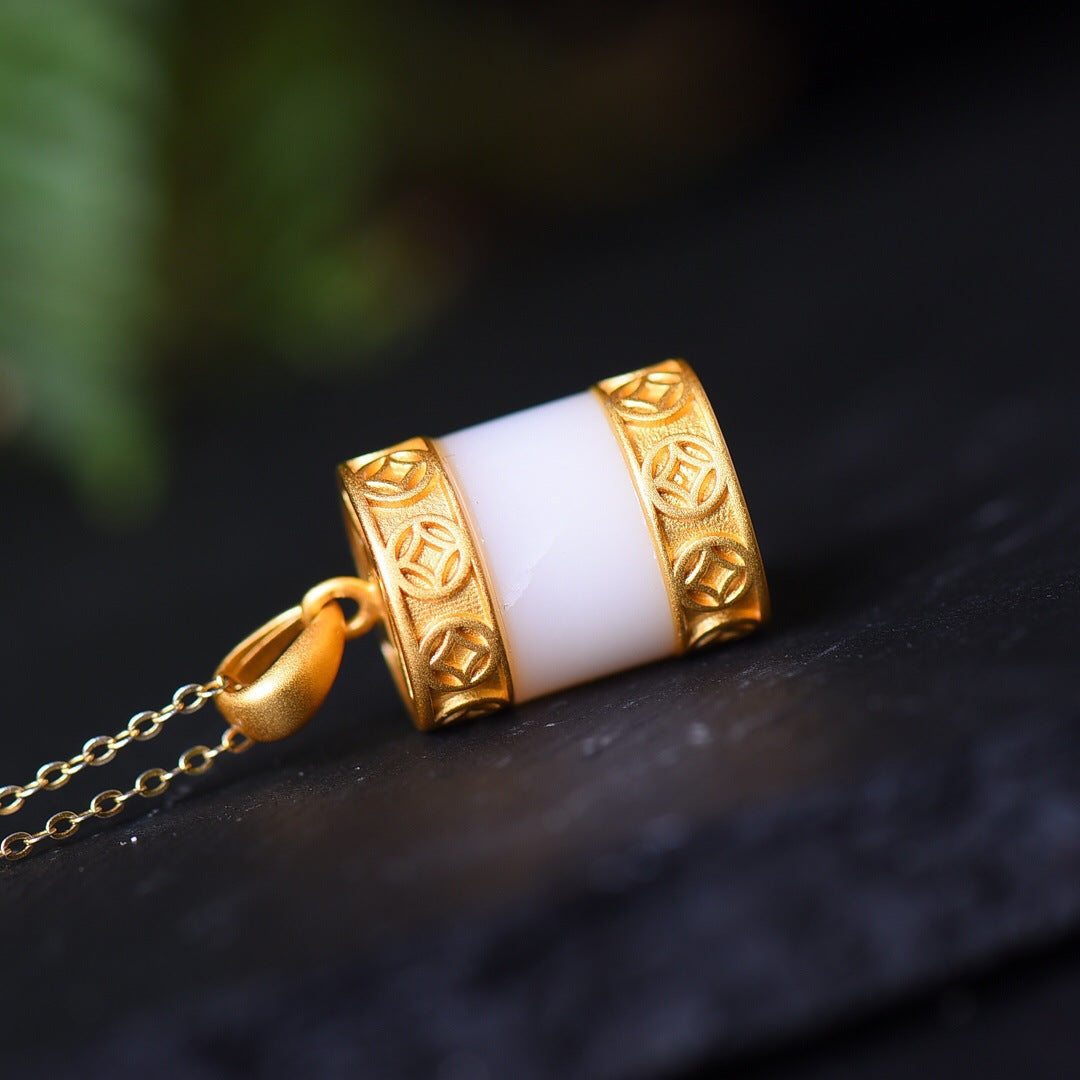 Zarte handwerkliche Gold Halskette