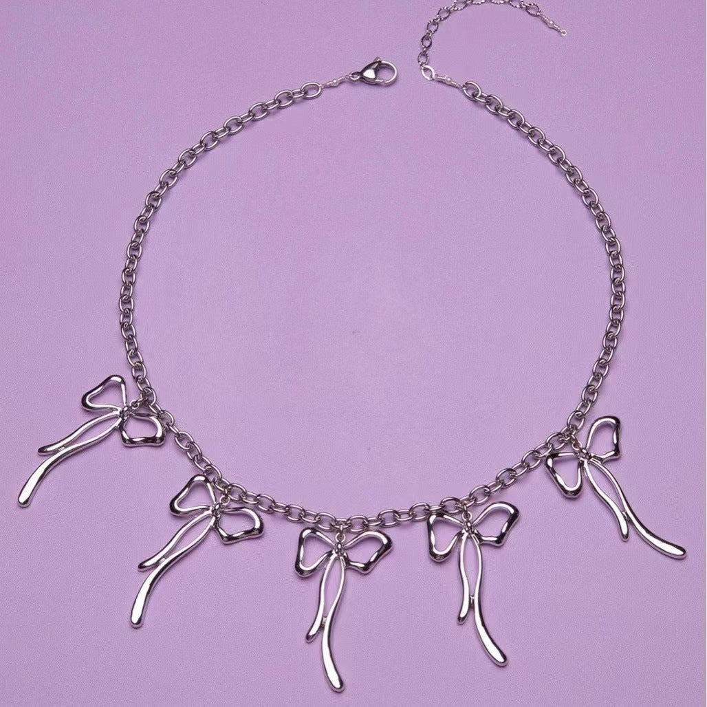 Zarte handwerkliche Silber Halskette