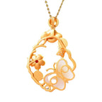 Zarte handwerkliche Gold Halskette