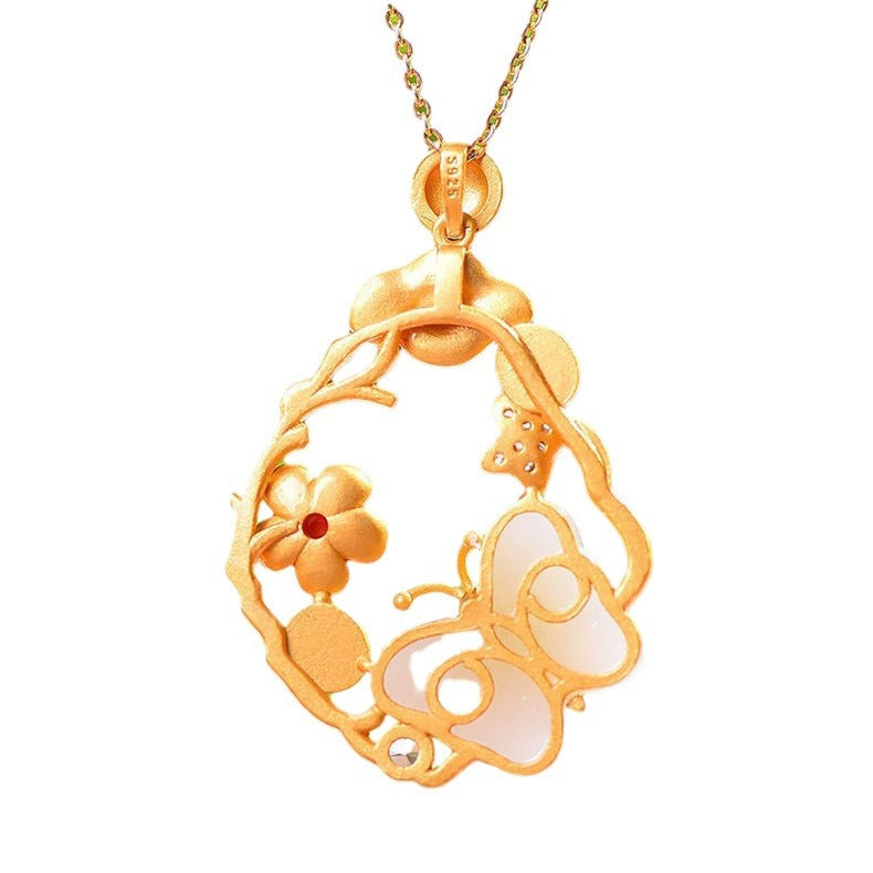 Zarte handwerkliche Gold Halskette