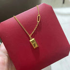 Zarte handwerkliche Gold Halskette